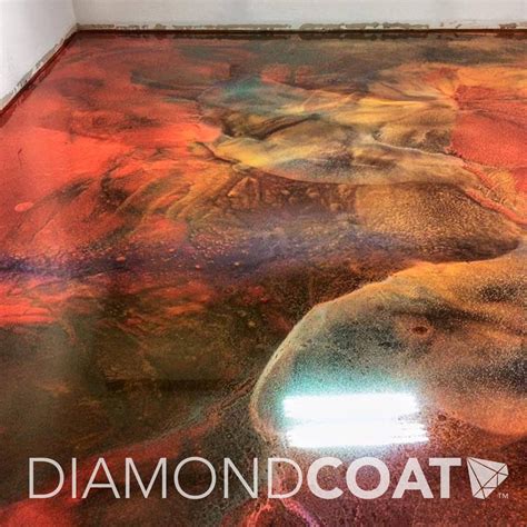 Check Out This Red Gold And Copper Epoxy Flooring The Possibilities Are Endless With Diamond
