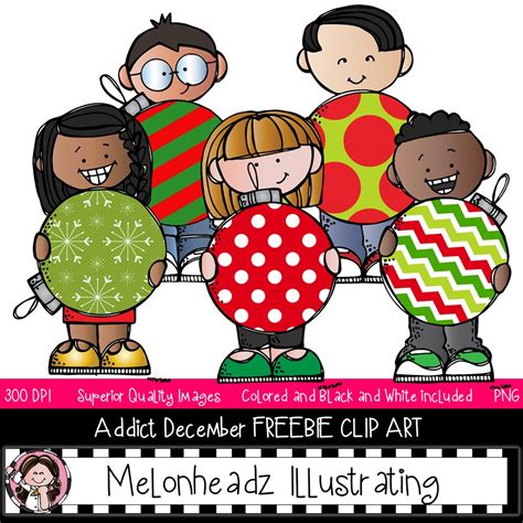 Melonheadz Addicts December 2020 Clip Art Set Mini Melonheadz