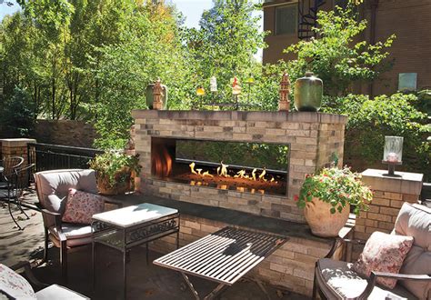 This guide will explain how to choose an outdoor fireplace, detailing design options and fuel outdoor gas fireplaces have two venting design options: Empire Outdoor Linear See-Through Fireplace | Fine's Gas