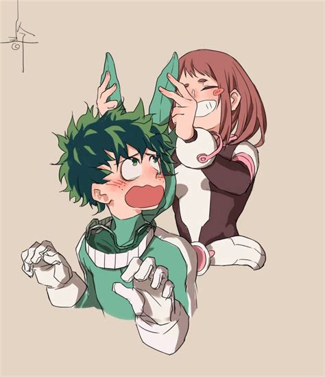 Boku No Hero Academia Deku And Uravity Helden Anime Lustig