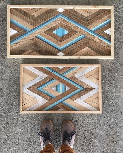 These Two Pieces Are Both Made With Reclaimed Lath And Pallet Wood