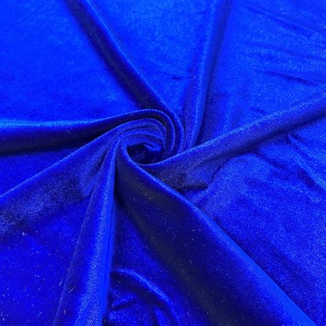 Royal Blue Stretch Velvet Fabric 60 Wide By The Yard Etsy