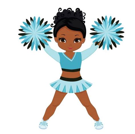 African American Cheerleader Illustrations Royalty Free Vector