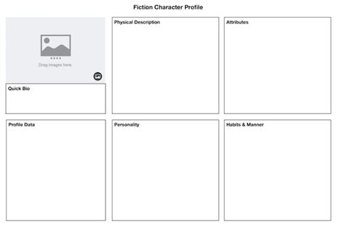 Fiction Character Profile Template With Example - The Writer Story