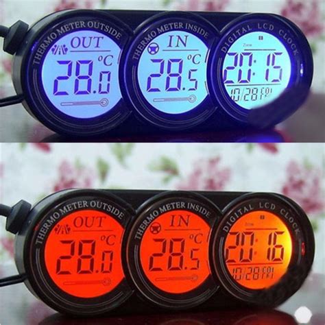 Indoor Outdoor Thermometers Weather Instruments Hidream Vehicle Car Lcd
