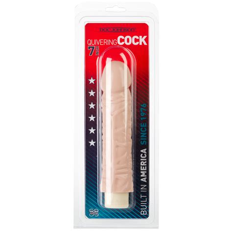 Quivering Cock Vibrator With Sleeve 8 Inches Beige