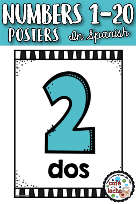 Posters De Numeros Del 1 Al 20 Numbers Posters 1 20 Spanish Numbers