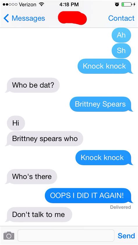Here are our 60+ dirty knock knock jokes that are so ridiculous and at the same time trending and satisfying! Flirty knock knock jokes to tell a girl. 10 Funny Tinder ...
