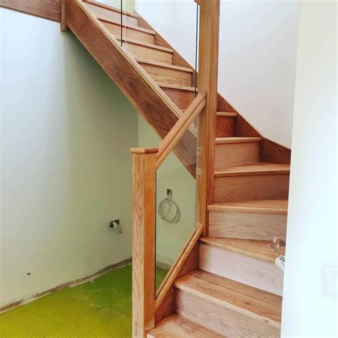 Single Winder Soft Wood Staircase With Glass Balustrade Hayes New