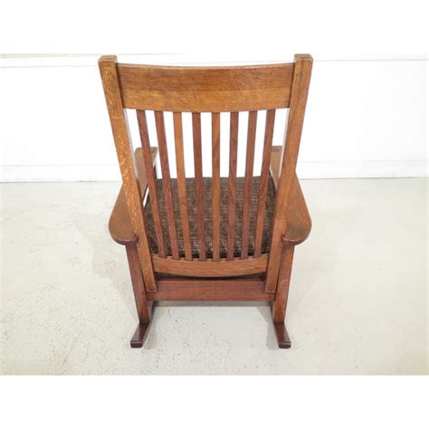 Check spelling or type a new query. Vintage Quaint Stickley Mission Oak Rocking Chair | Chairish