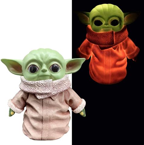 Baby Yoda Figure Electronic Glowing The Child Yoda Toys The Mandalorian