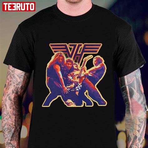 Van Halen Rock Band Red Blue Vintage Unisex T Shirt Teeruto