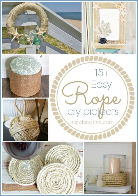 15 Easy Rope Crafts Sand And Sisal
