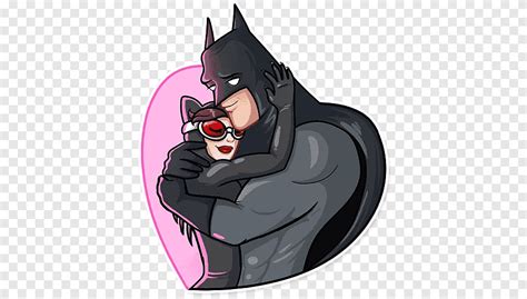 Catwoman Batman Sticker Telegram Mulher Gato Amor Mamífero Png Pngegg