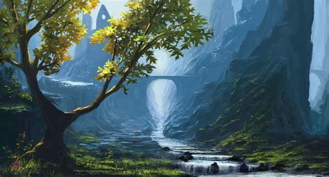 Forest Wallpaper Painting Matte Painting Wallpaper 4k 4570x2470