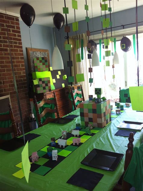 Decoration Minecraft Birthday Party Broken Eyeballs Kids Party