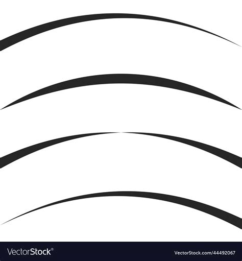 Swoosh Curve Arc Line Smooth Bend Stripe Logo Vector Image