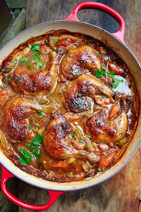 this braised chicken is fall off the bone tender and exceptionally tasty the ingredient list
