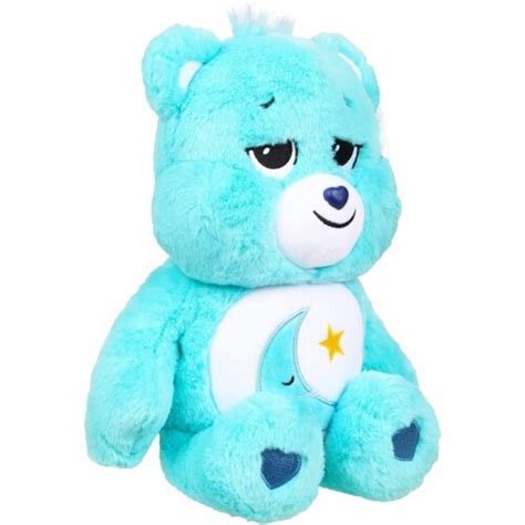 Care Bears Bedtime Bear Moon Star Dreams Sleepy Aqua Blue 16 Plush