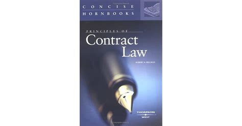 Principles Of Contract Law Concise Hornbook Series By Robert A Hillman