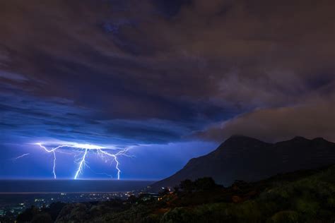 Captured Some Of The Lightning Storm Last Night In Noordhoek Heres