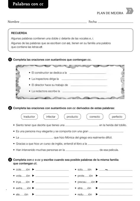 Ficha De Lengua 5 Primaria Ceip San Sebastián De Mijas