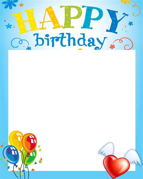 Download Picture Card Frames Birthday Cake Frame Happy Hq