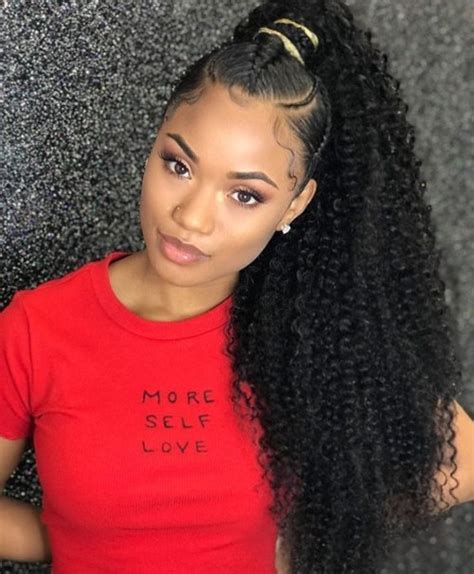 This style reveals the face while emphasizing the natural beauty of a woman. 60+ Stunning Ponytail Hairstyles for Black Women | New Natural Hairstyles