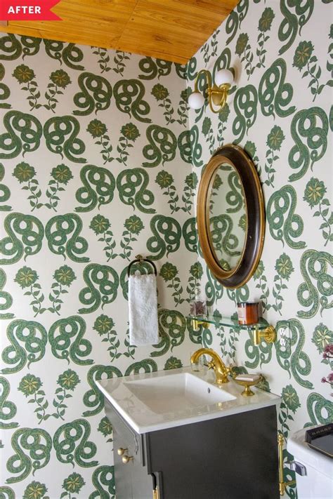 Popcorn ceilings built before 1978 may contain asbestos. Before and After: This Luxe Bathroom Redo Has a Genius Fix ...
