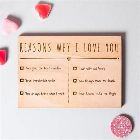 Personalised Wooden Postcard Reasons Why I Love You Gettingpersonal