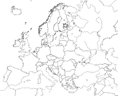Download Blank Map Europe Blank Map Rivers Clipart Png Download Pikpng Images