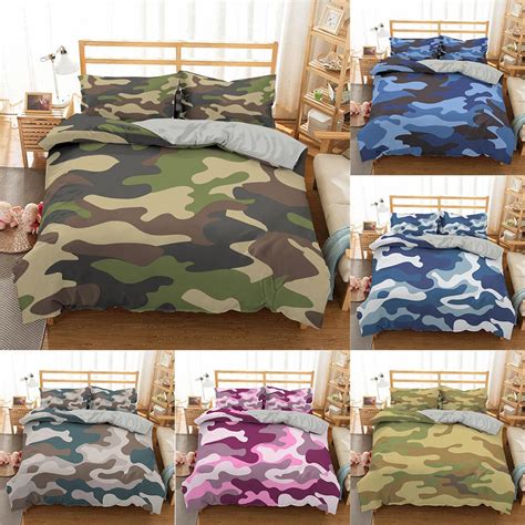 Homesky Camouflage Bedding Set Boy Teen Kids Duvet Cover Set Queen King