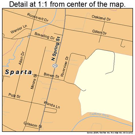 Sparta Tennessee Street Map 4770180