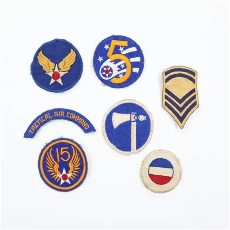 Vintage Us Military Patches Air Force Tactical Air Command Lot Of 7