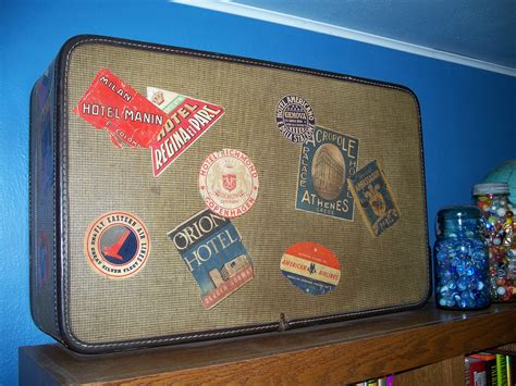 My Old Suitcase Plastered With Vintage Travel Decals Old Suitcases