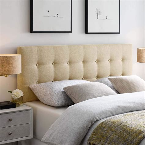 modway emily fabric headboard full beige amazon ca home and kitchen