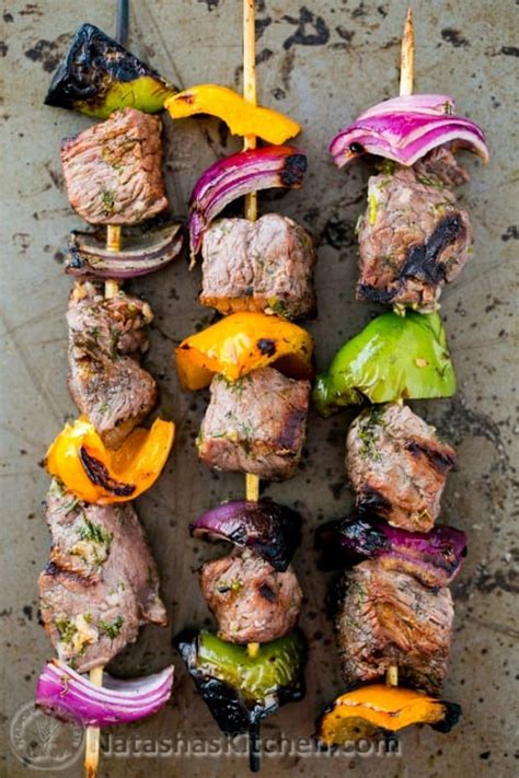 Tender Beef Kebabs Shashlik Recipe NatashasKitchen Com