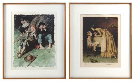 Norman Rockwell Set Of Eight Tom Sawyer Lithographs Includes