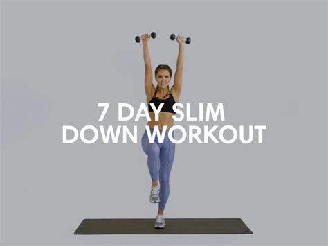 7 Day Slim Down Workout Schedule How To Slim Down Workout Schedule