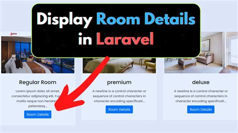 Showing Room Details Laravel Hotel Management System Project Tutorial Youtube