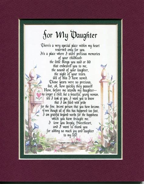 My Daughter Poem Daughter T Daughters Birthday Daughter Etsy Daughter Poems Happy