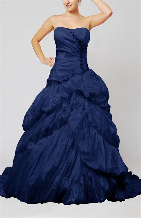 I'm wearing my twin sister's wedding dress — here's why. Dark Blue Wedding Dress - Disney Princess Hall Strapless ...
