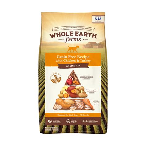 Whole Earth Farms Grain Free Chicken And Turkey Dry Dog Food 25 Lb