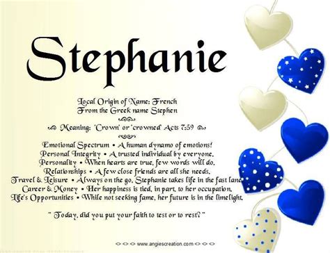 A Frame With Flowers And The Words Stephanie