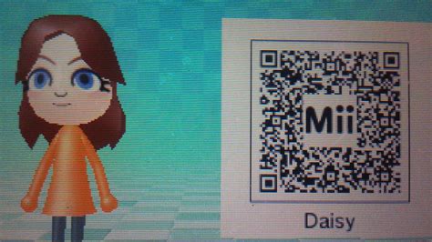 mii qr code princess daisy by theclassicnathan on deviantart