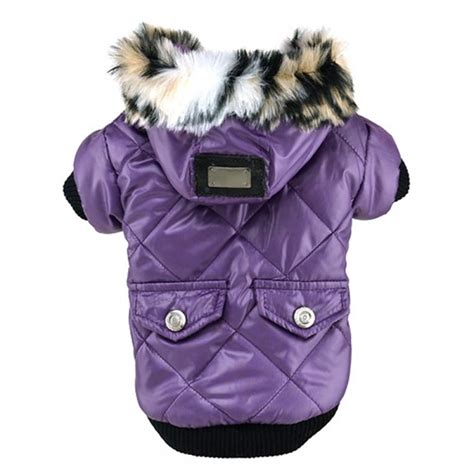Winter Pet Dog Clothes Super Warm Soft Fur Hood Jacket For Small Dog