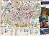 Freiburg tourist attractions map - Ontheworldmap.com