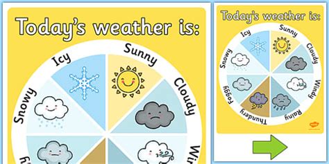 Todays Weather Chart For Kids Display Resources Twinkl