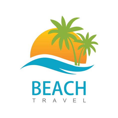 Beach Travel Logo Vector Free Download