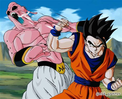 The Dragon And Gohan Are Fighting Over Each Other In This Animated